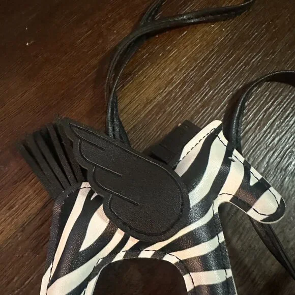 Zebra Print Pegasus Bag Charm - Picture 5 of 5